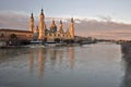 Basilica of Our Lady of the Pillar at sunrise